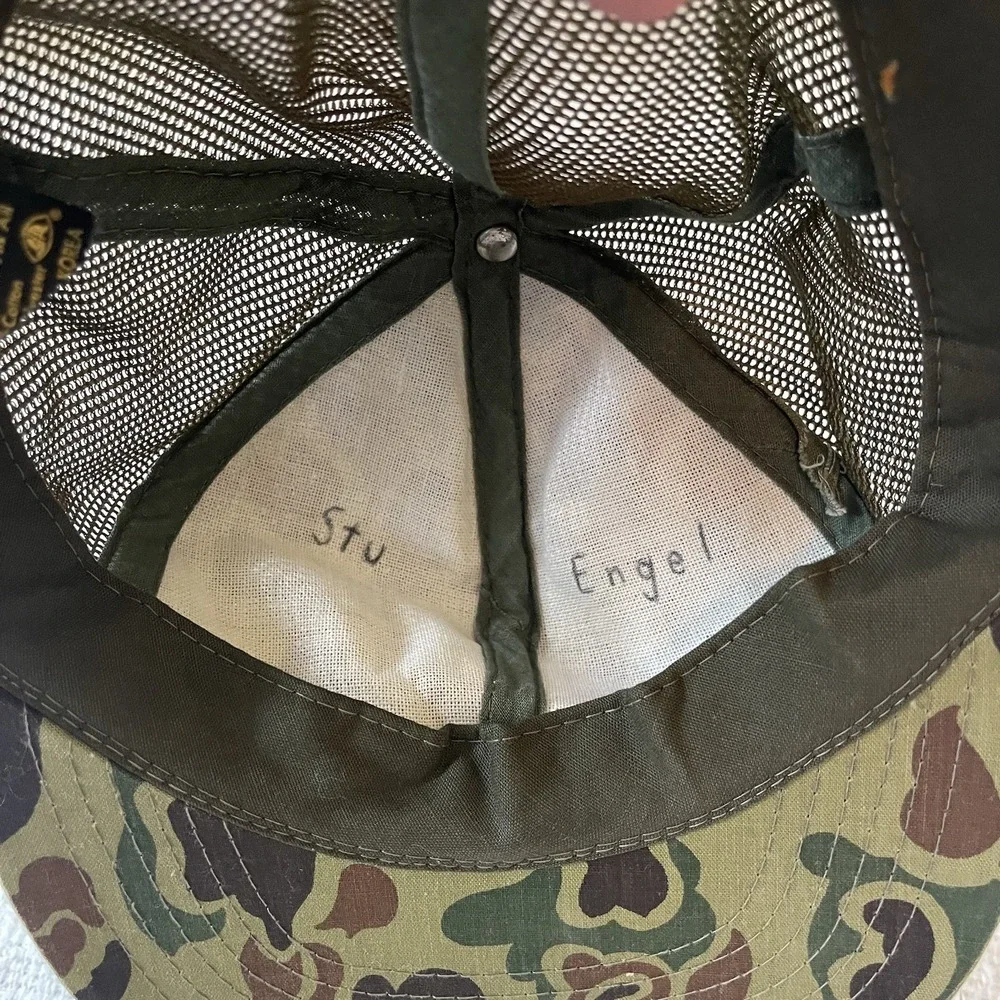 Vintage Camo Mens Hat‎ Cap Snapback Brown Green Hunting Fishing Trucker Cap